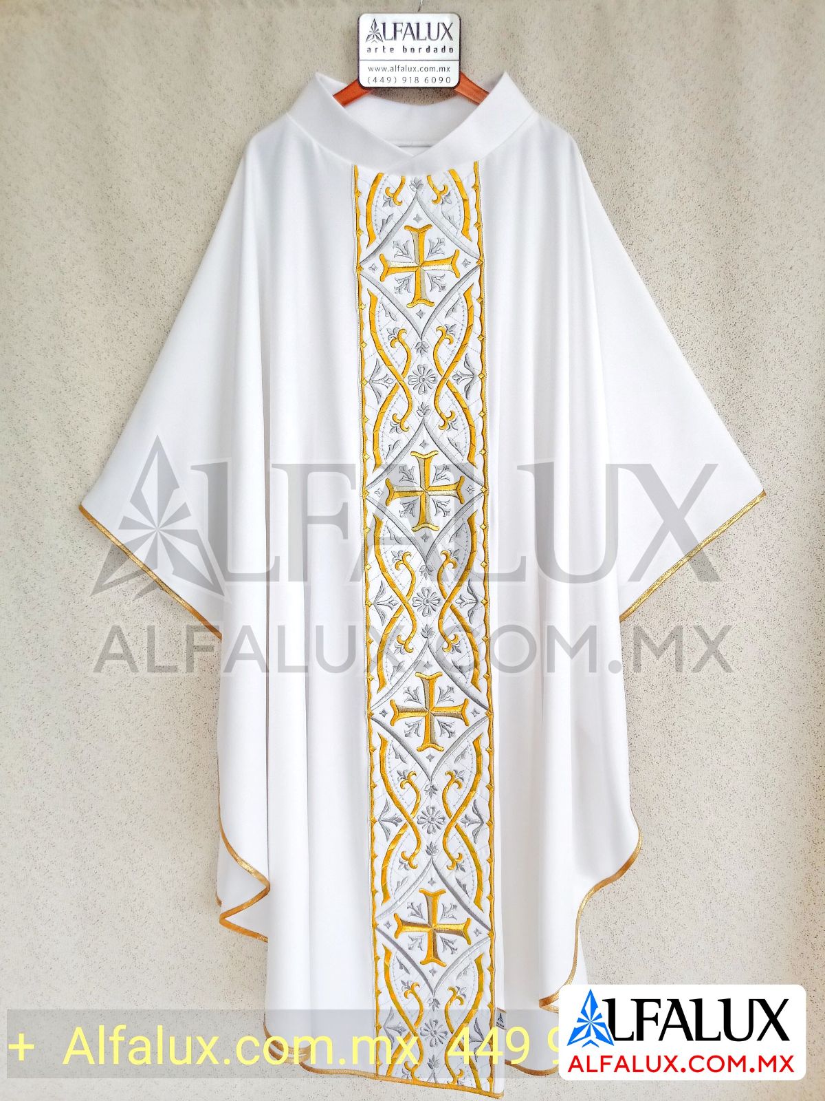 05 FRANCES RECTO Casulla ALFALUX Blanco Central 23